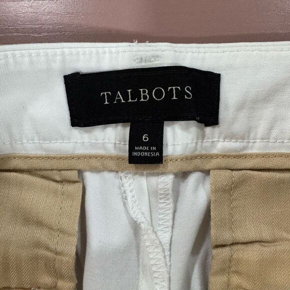 Talbots Lace up Slim Ankle White High Waisted Pants - Picture 5 of 6